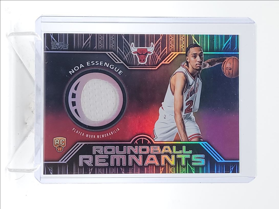 NOA ESSENGUE 2025-26 TOPPS ROOKIE ROUNDBALL REMNANTS PATCH RAINBOW RC Q5692