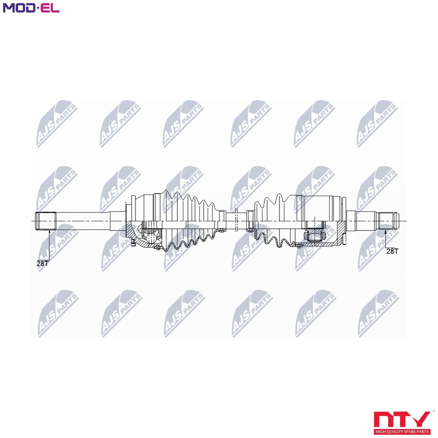 Driveshaft Front Axle Left NPW-MS-059 NTY for MITSUBISHI - Image 7