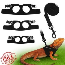 Bearded Dragon Leash Harness Set S M L Adjustable Reptile Lizard Rope