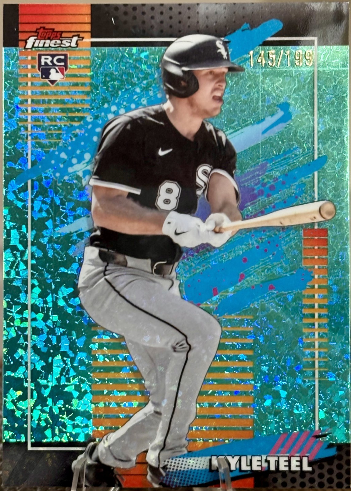 2026 Topps Finest Kyle Teel RC #193 Aqua Mini Diamond Refractor /199