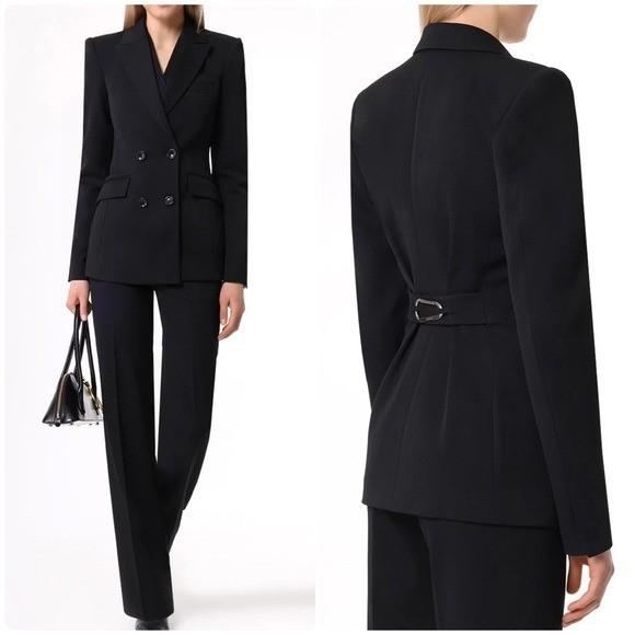 YULIAWAVE Structured Double Breasted Jacket Black… - image 1