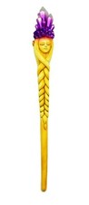Elf Fairy Queen Braided Hair Purple Crystal Crown Magic Wand Costume Prop 10" L