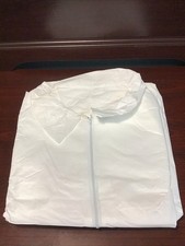 Disposable White Protective Coverall W/zipper, Size L