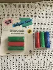Femo Amaco Friendly Clay Millefiori Polymer Rod Crafts Christmas Themed USA Made