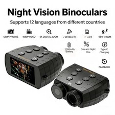 GTGUARD Night Vision Binoculars 850nm IR Infrared Night Vision Goggles 5x Zoom