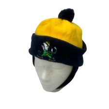 Notre Dame Fighting Irish Beanie Hat Winter Cap Kids Youth S / M Yellow Blue NWT