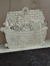 Noah s Ark nursery board wall plaque decor 3D