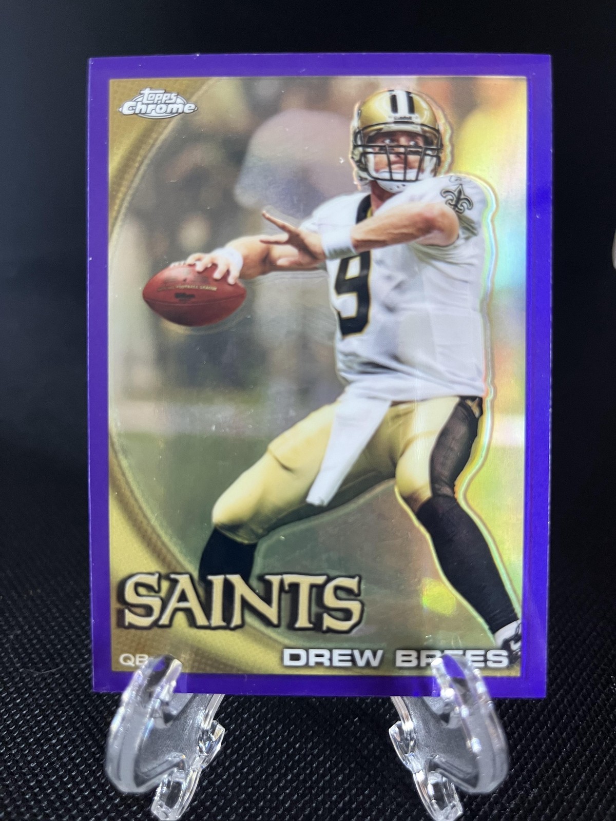 2010 Topps Chrome Drew Brees #C220 Purple Refractors /555 FD