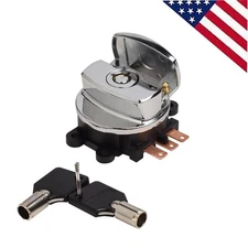 Chrome Ignition Key Switch Kit for Harley FLSTC HERITAGE SOFTAIL CLASSIC 1996-09