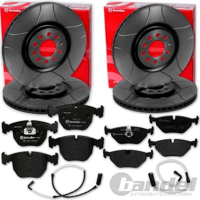 brembo GESCHLITZTE BREMSSCHEIBEN + BELÄGE VORNE + HINTEN passend für BMW 5er E39