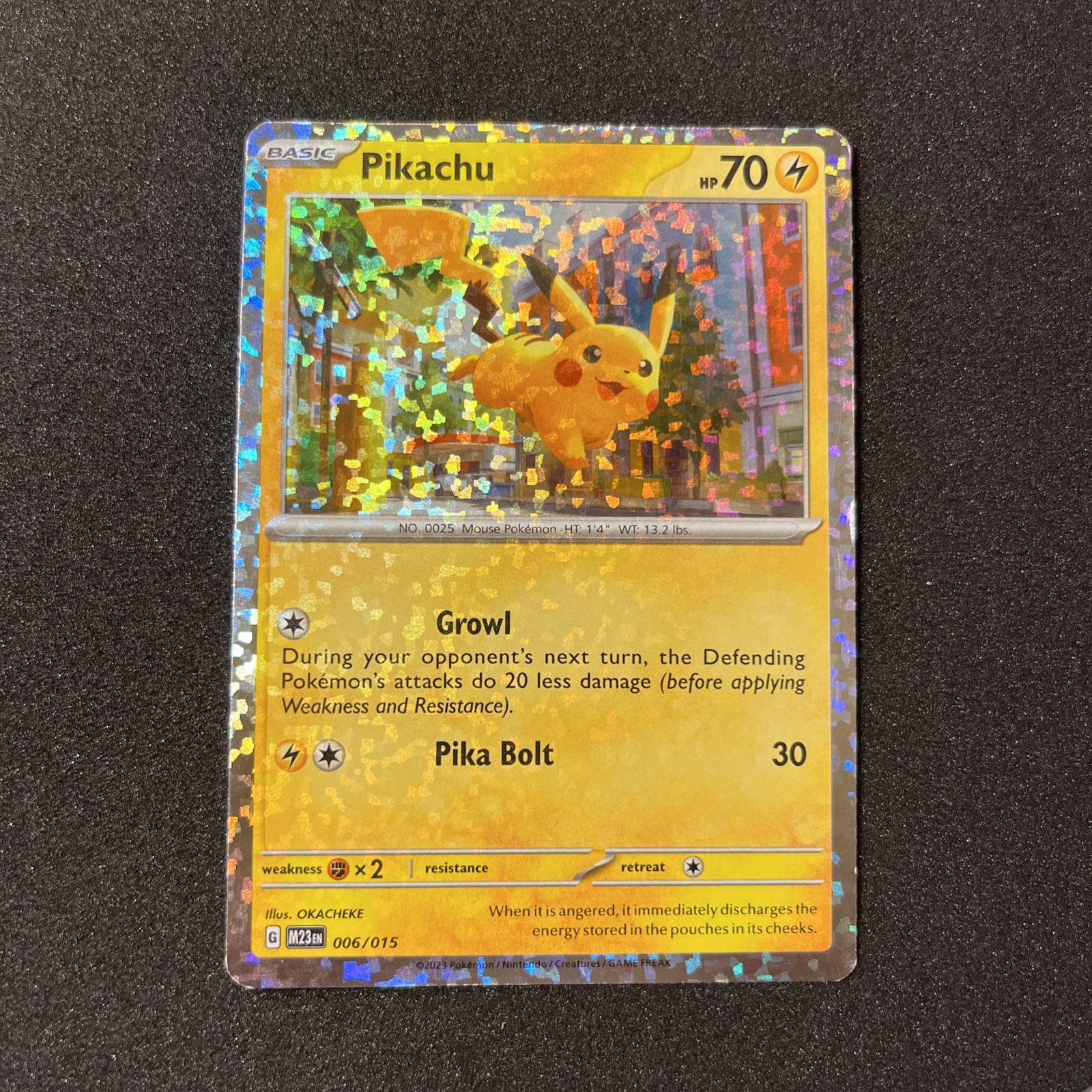 ERROR CARD PARTIAL CRIMP Pikachu 006/015 Promo McDonald's 2023 Pokemon TCG 