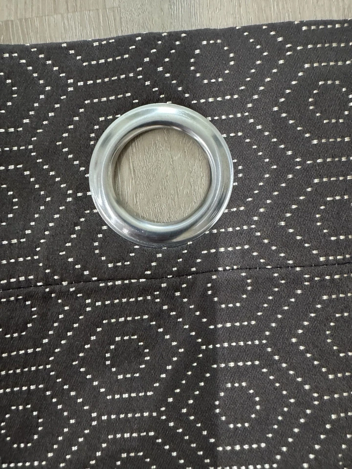 Cortina Blackout oscurecimiento de habitación cortinas de ventana paneles térmicos aislantes de ojal Foto 3 de 4