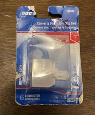 Duplex Landline Telephone Jack SBC SB0606 WHITE SEALED PACKAGE