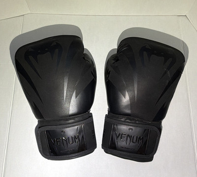 Venum Sparring Boxing Gloves 14 oz Black Hook & Loop Adult Unisex Pair