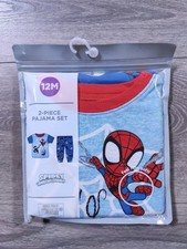 Spiderman Pajamas Baby Boys 12 Months 2-Piece Snug-Fit Cotton PJ Shirt Pants