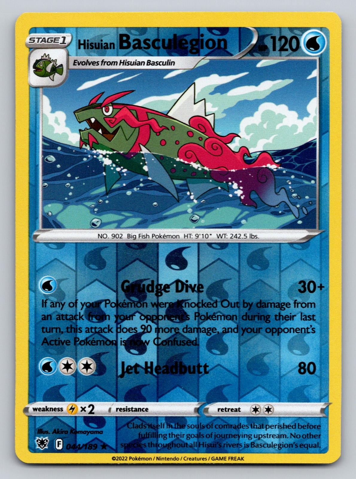 Pokemon Hisuian Basculegion 044 Reverse Holo Rare Astral Radiance 189 NM