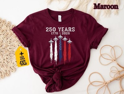USA 250 Years Shirt, Patriotic Jet Fighter Shirt, America 250th Anniversary Shir