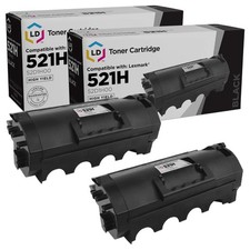 LD Comp Lexmark 52D1H00 2pk HY Black Toner MS810 MS811 MS812 Printers