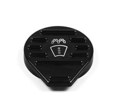 Wischwasser Deckel Schwarz Aluminium Abdeckung Audi VW Skoda Porsche TUNING