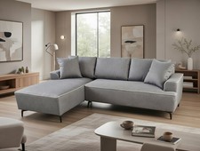 The Milano Edge 3 Seater Right Hand Corner Sofa in Grey or Beige