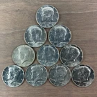 Lot Of Ten (10) 1965 - 1970 Kennedy Half Dollars 40 Percent Silver