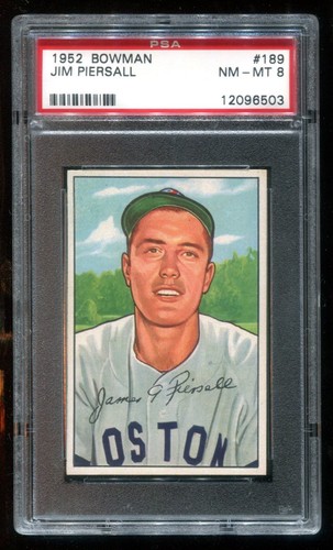 Jim Piersall #189 1952 Bowman card