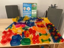 Marble Genius Marble Run, 185 Pieces Total, 49 Action Pieces, 40 Marbles, No Box