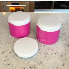 TUPPERWARE C02 SALZ- UND PFEFFER STREUER DIE PIKANTEN ROSA WEISS