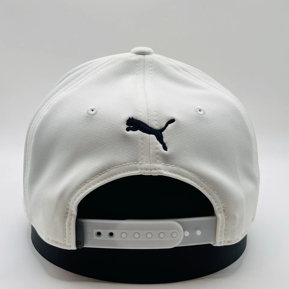 Gorra de golf Puma P110 Snapback blanca para hombre Rickie Fowler Tour exclusiva de golf OSFA Foto 3 de 4