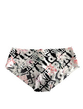 Victoria's Secret PINK No-Show Hipster Panty White Floral Print