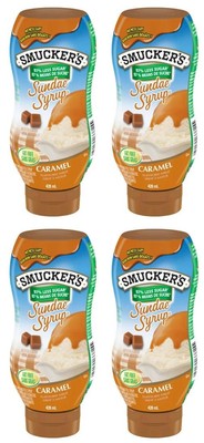 Smucker's Sundae Syrup No Sugar Added Caramel Flavored Syrup, 428mL (4 Pack)