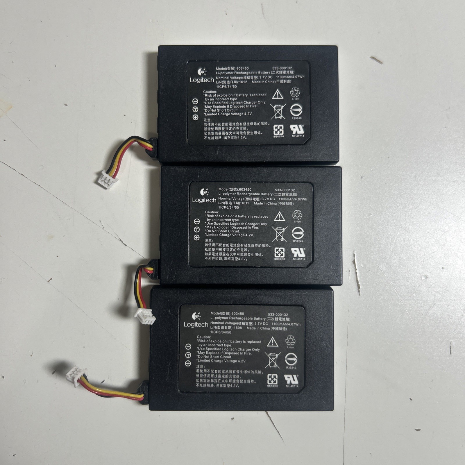 3 PicOEM Battery for Logitech G533 G933 G935 Artemis Spectru