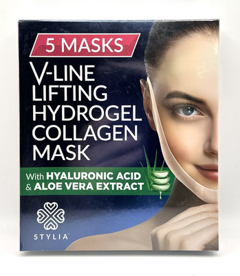 NEW Stylia V-Line Lifting Hydrogel Collagen Masks (Hyaluronic Acid & Aloe Vera)