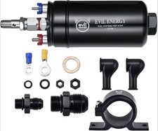Evil Energy External Inline Fuel Pump Electric 300lph High Flow 12v W Mount