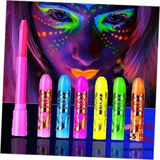 Glow in The Black Light Face  Body Paint, Neon Glow Fluorescent Face Paint