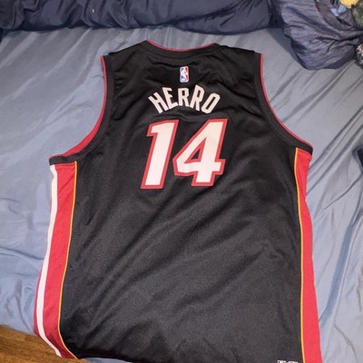 Nike Dri-FIT Miami Heat Tyler Herro #14 Black/Red NBA Jersey Men's XL
