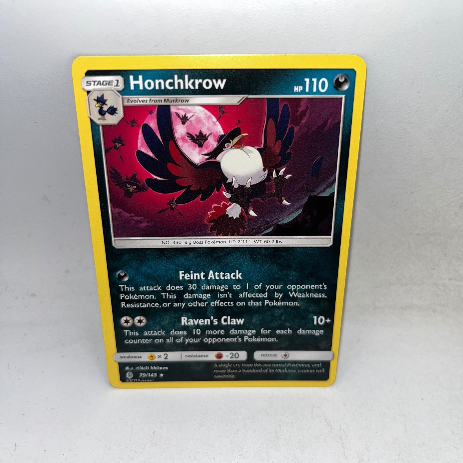 Honchkrow 79/145 Rare Guardians Rising Pokemon Lightly Played