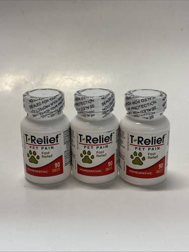 Lotto di 3 compresse T-Relief sollievo dal dolore per animali domestici Arnica 90 ct