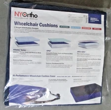 NEW NY Otho Gel Foam Wheelchair Seat Cushion With Safety Strap 16" x 16" x 2"