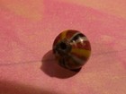 ANCIENT PYU BEAUTIFULLY COLORED ROUND GLASS SHAPE BEAD 7.5-6.3 MM WELL KEPT — photo 2