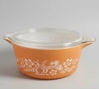 Vintage Pyrex Dynasty Rose Casserole DISH with Lid Collectors 1978 475-B 2.5 qt
