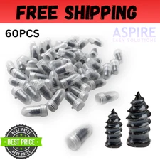 Share 60 Pcs Tire Repair Rubber Nail Screw Tire Plugs Quick Puncture for Car Tru