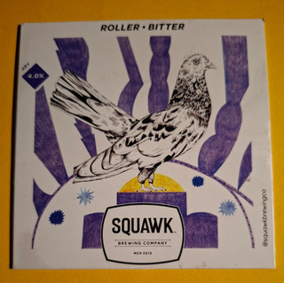 SQUAWK brewery ROLLER BITTER real ale beer pump clip badge bird pigeon
