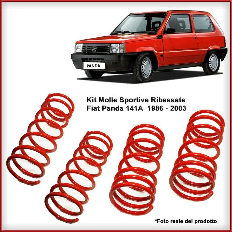 TA TECHNIX Kit Molle Sportive Ribassate Assetto Fiat Panda 141A Abbassamento A.40mm P.40mm