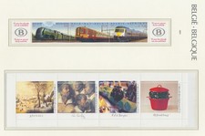 XE68736 Belgia 2001 pociągi koleje obrazy sztuka drobna partia MNH