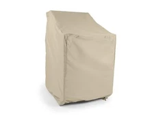  Outdoor Stacking Chair Cover - Water 28W x 34D x 52H Elite Khaki Polyester