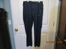 Womens Carhartt Force Scrub Bottoms Pants Navy Blue Large L Polyester Spandex