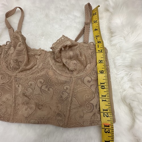 Bustier trasparente marrone chiaro con dettagli floreali e a pois di Gilligan & O'malley - Foto 9 di 10