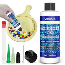 Mosaic Glue 2 Pack 60ml - Waterproof, Non-Toxic Adhesive for DIY Crafts, Clear D
