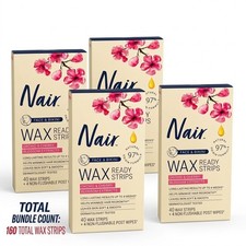 Nair Face Bikini Wax Ready Strips 40ct Hair Remover Value Pack Lot of 4